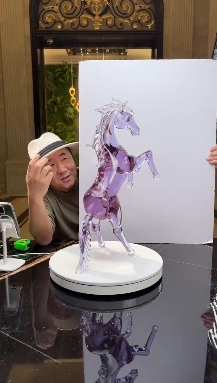 【闪购商品】摆件AJ03403紫水晶跃马艺术摆件