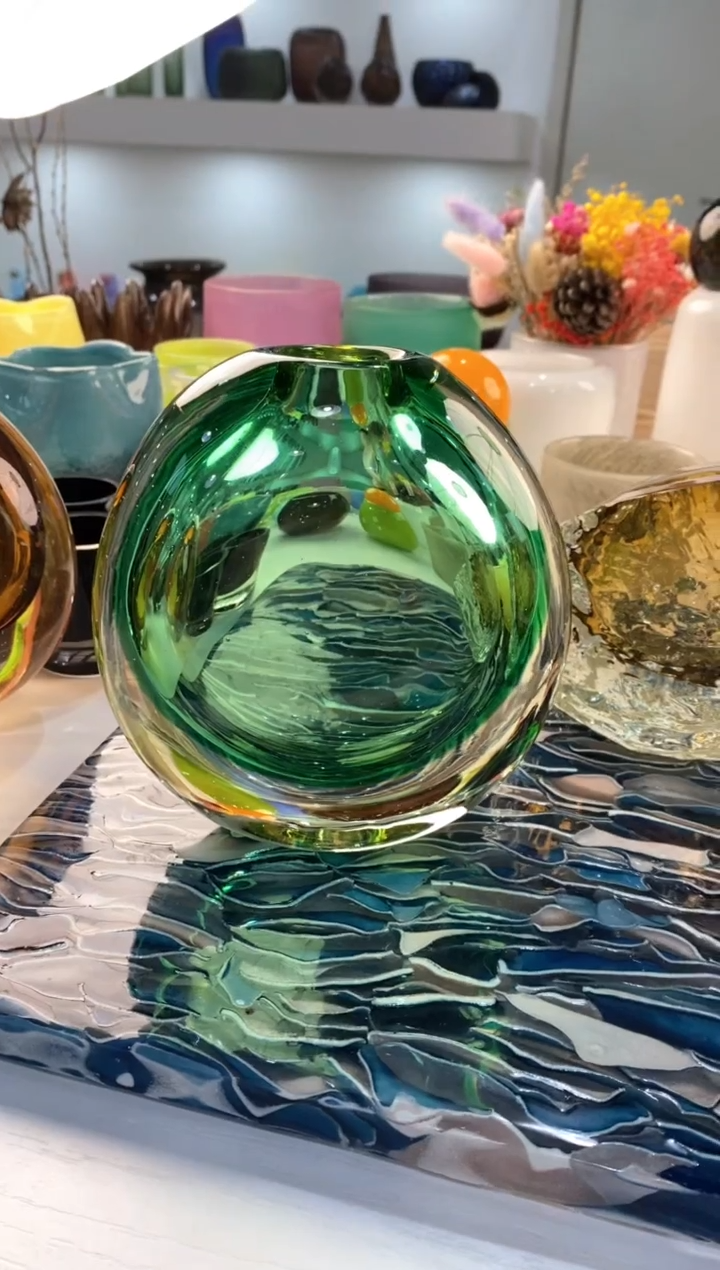 【闪购商品】琉璃慕忆家花瓶微瑕