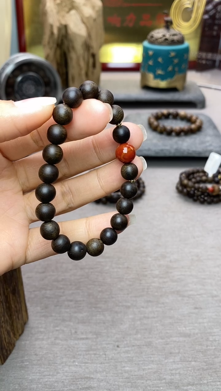 【闪购商品】沉香手串单圈越南芽庄白棋楠0.8 沉水