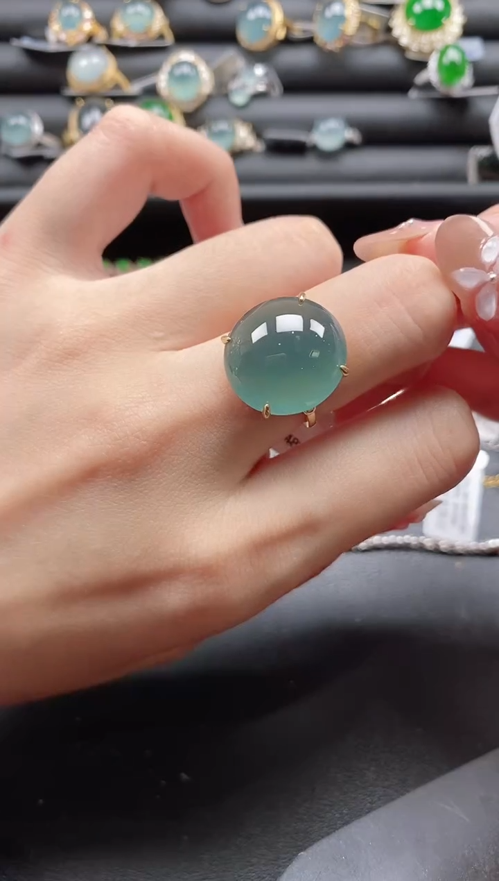 【闪购商品】翡翠戒指银S925镶嵌1111