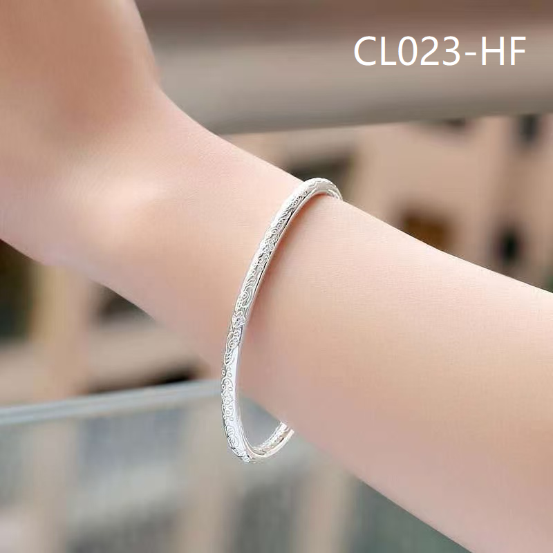 足银手镯 CL023精品波西米亚开口银手镯（无礼盒）