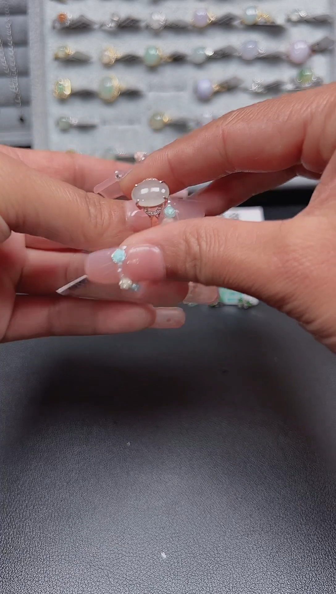 银S925镶嵌戒指翡翠戒指