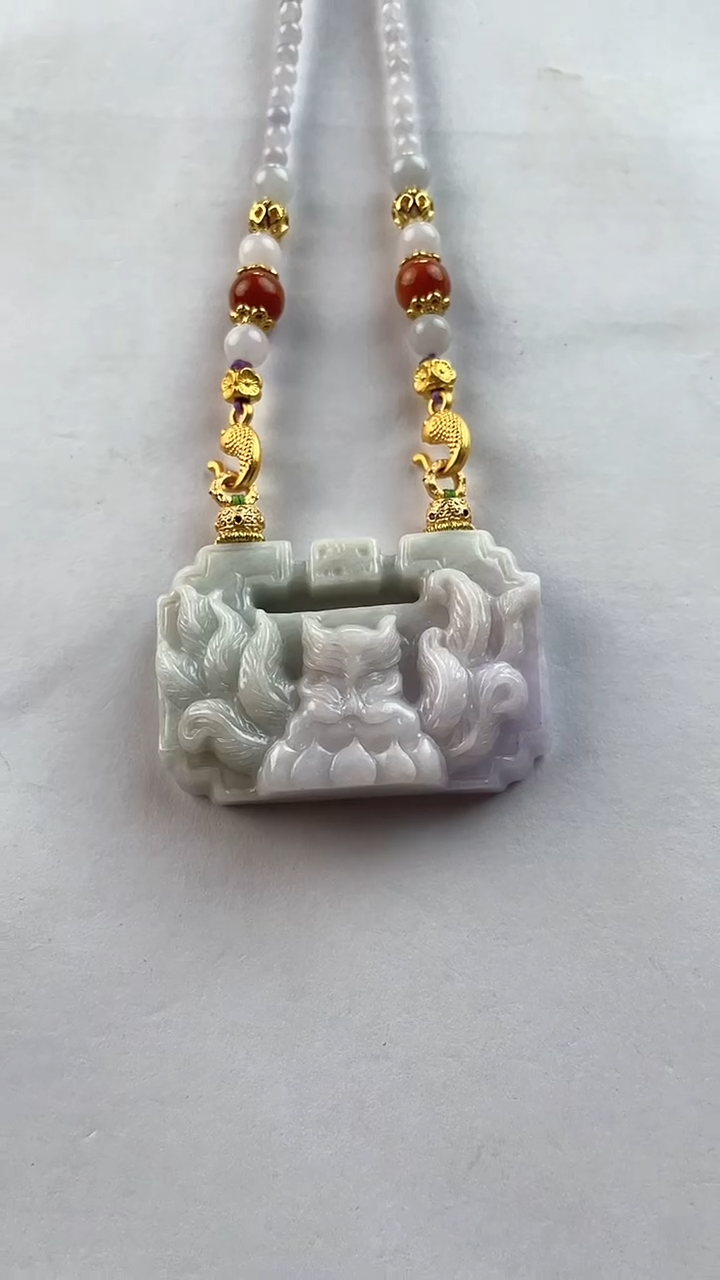 【闪购商品】翡翠颈饰未镶嵌2108赠链,部分宝贝微瑕主播介绍为准
