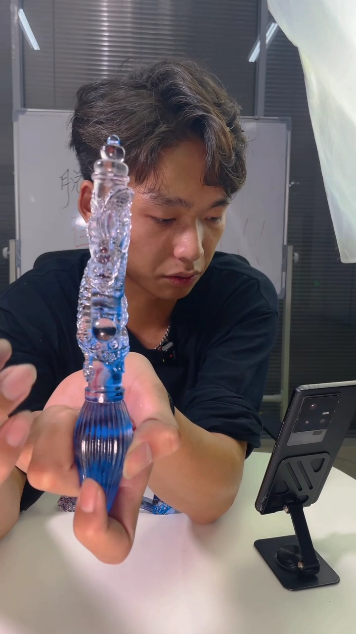 琉璃手工艺品古法琉璃文昌笔摆件