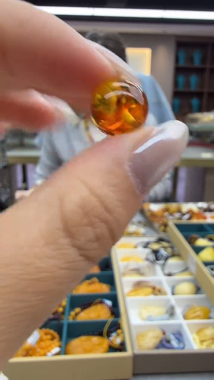 琥珀颈饰未镶嵌17秒拍号 假一罚三 12mm