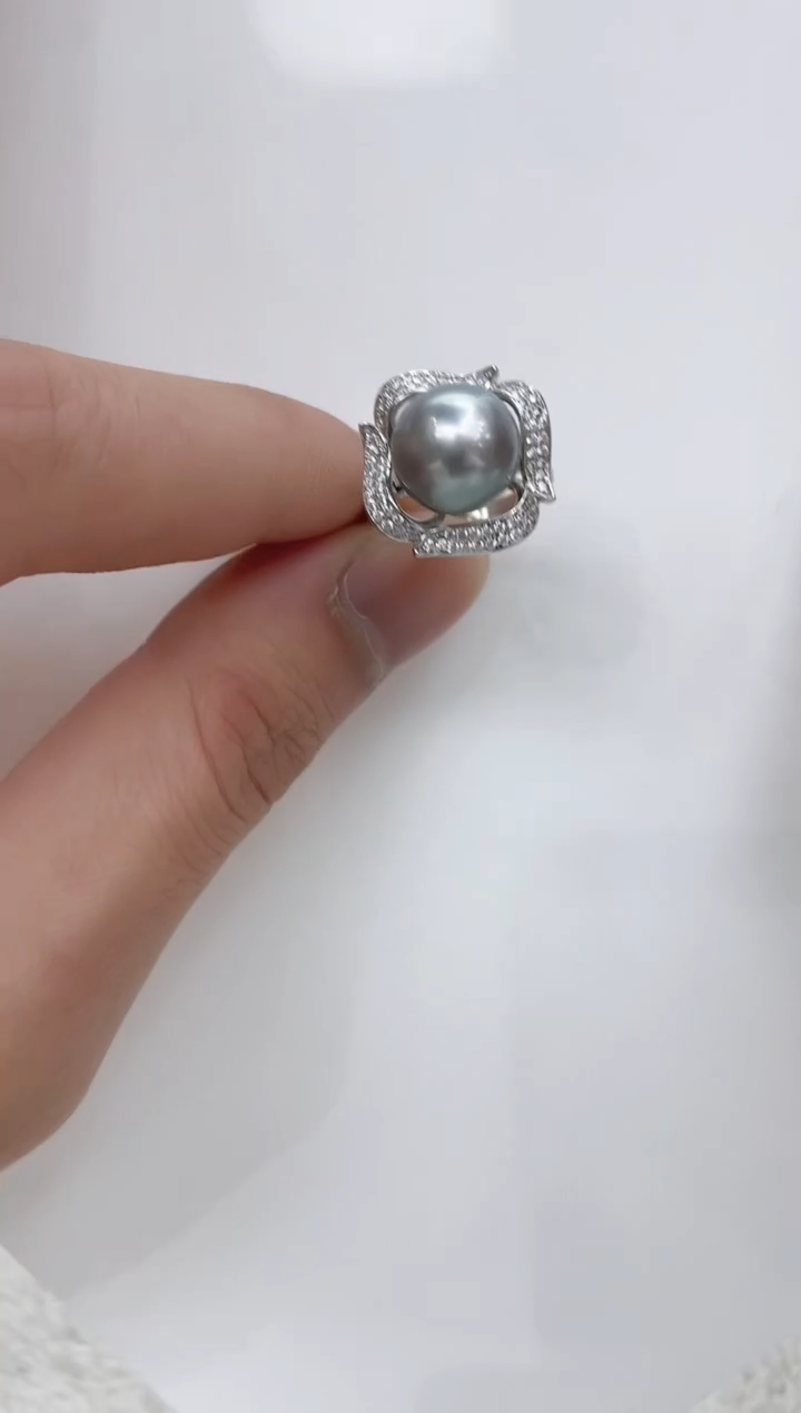 【闪购商品】海水珍珠戒指银S925镶嵌海水珍珠戒指