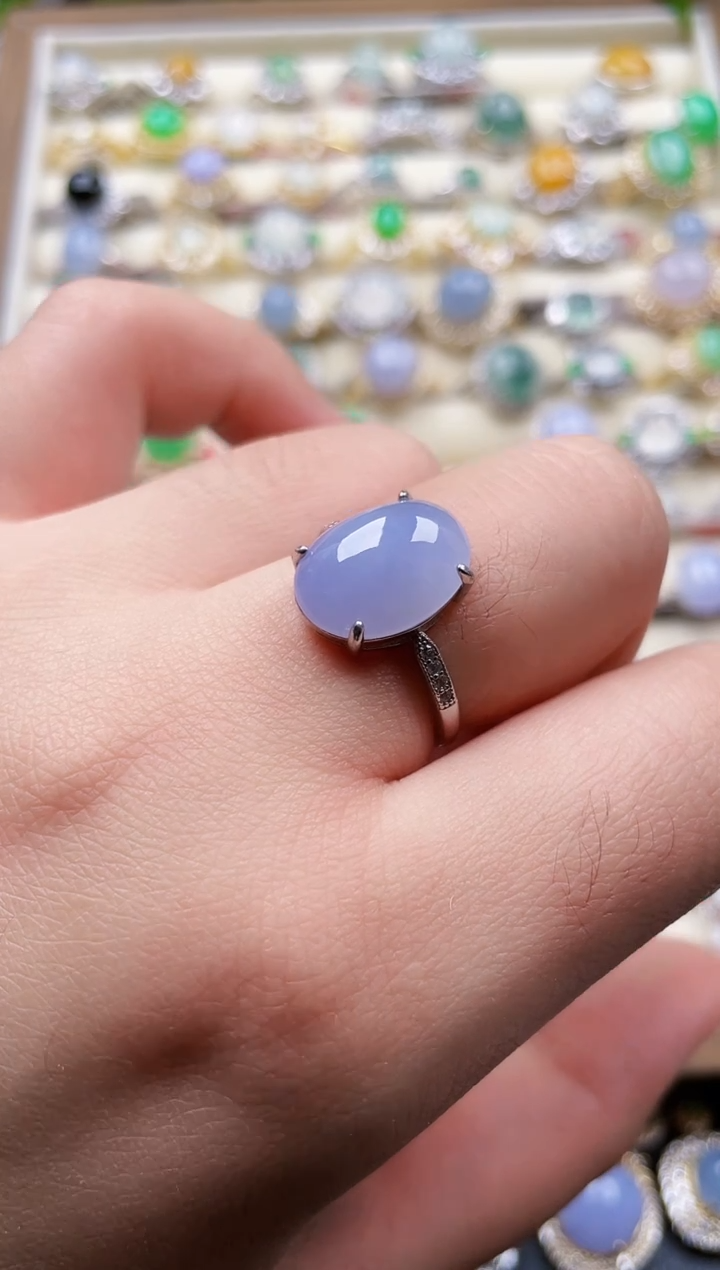 银S925镶嵌戒指翡翠181