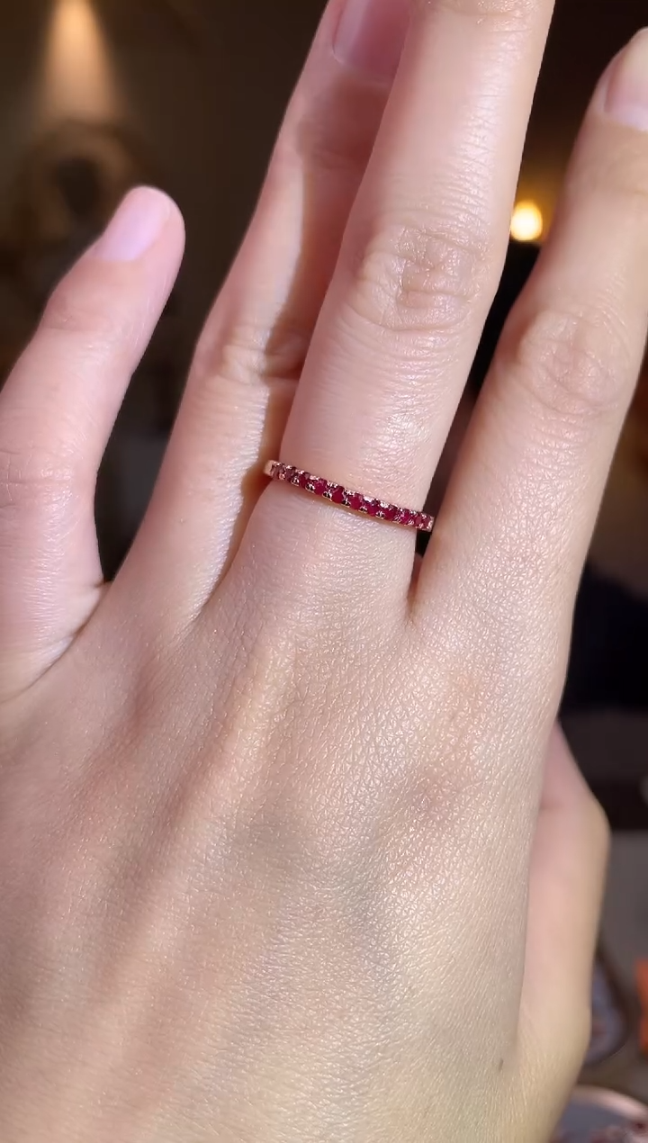 银S925镶嵌手饰红宝石手饰