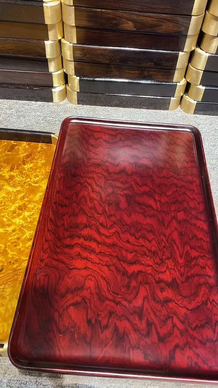 木木雕款淬**雪大茶盘一个