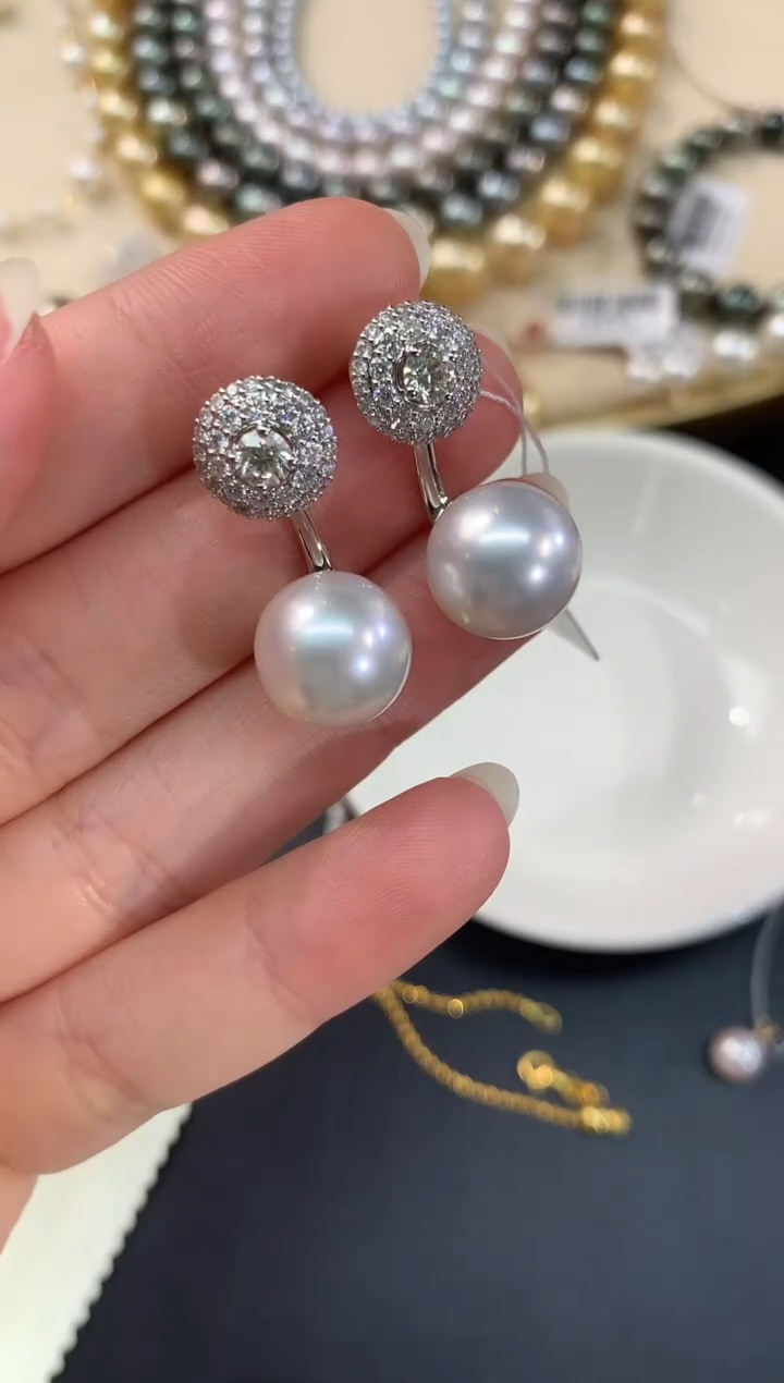 【闪购商品】海水珍珠耳饰18K金镶嵌A310|18000