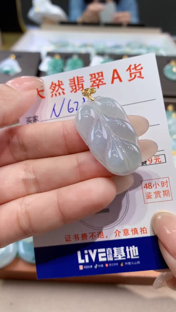 颈饰未镶嵌翡翠天然缅甸翡翠A货挂件 