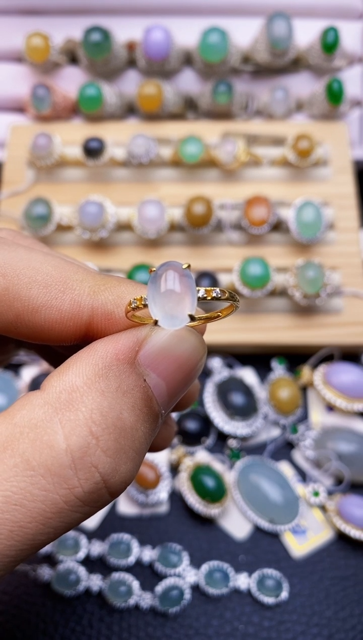 【闪购商品】翡翠戒指银S925镶嵌0019