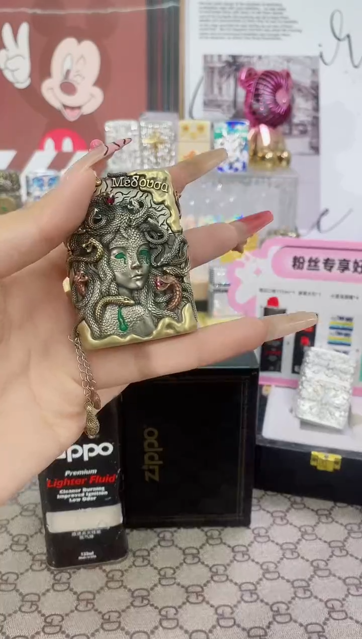 镜面美杜莎女王zippo