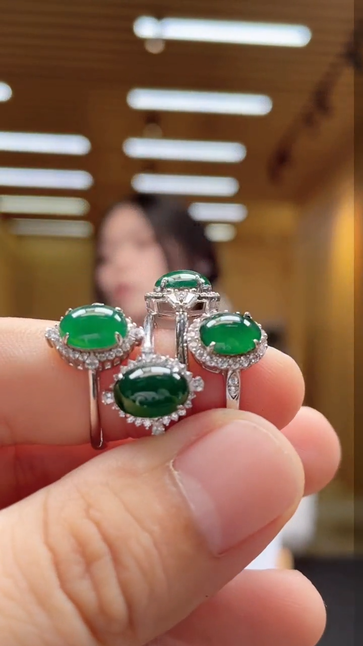 翡翠戒指未镶嵌多样性发货（只发一件）x13