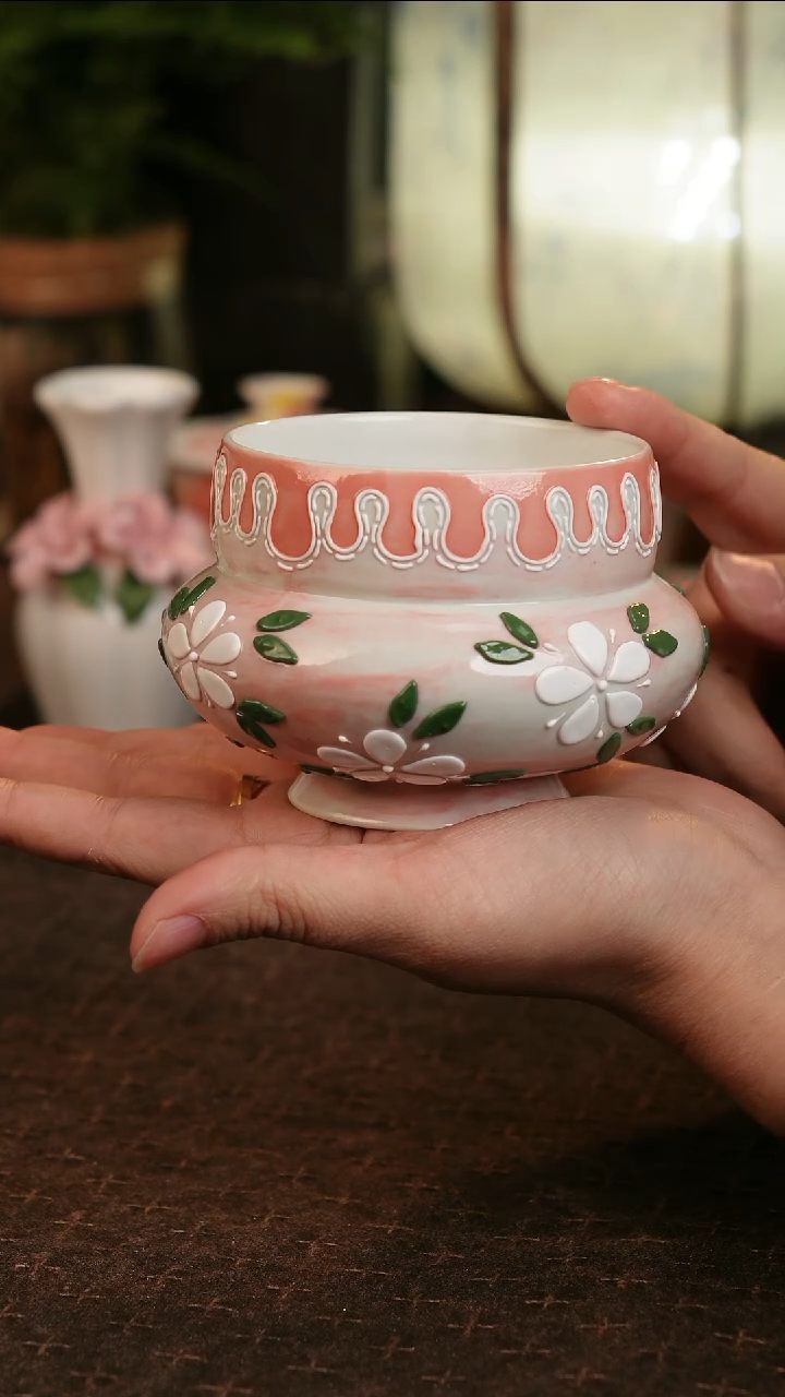 【闪购商品】618九寻景德镇手工手绘法华彩茶杯