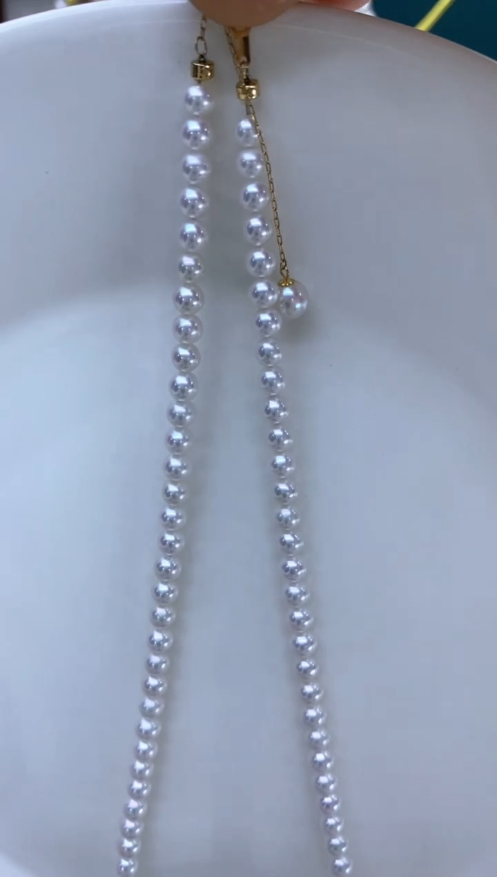 【闪购商品】淡水珍珠项链18K金镶嵌4-5