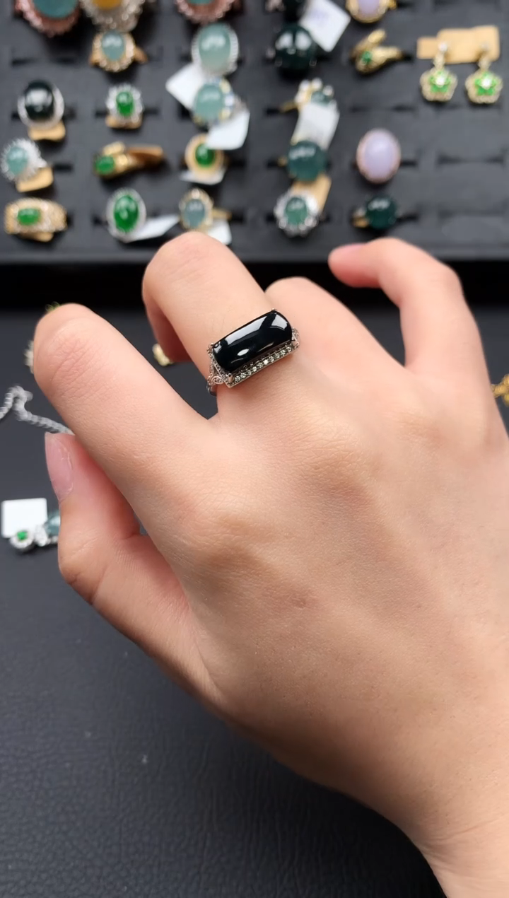 【闪购商品】翡翠戒指银S925镶嵌5124124