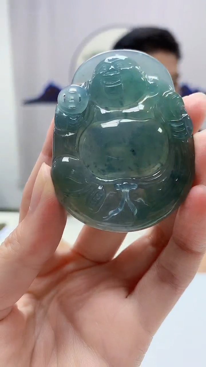 定制翡翠未镶嵌4917zm-毛货挂件佛公44