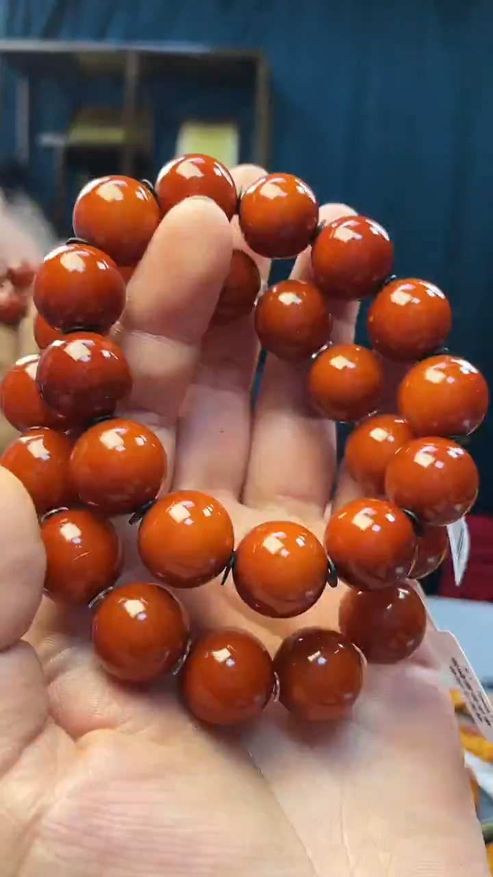 手串琥珀未镶嵌蜜蜡圆珠手串（多样性发其一）