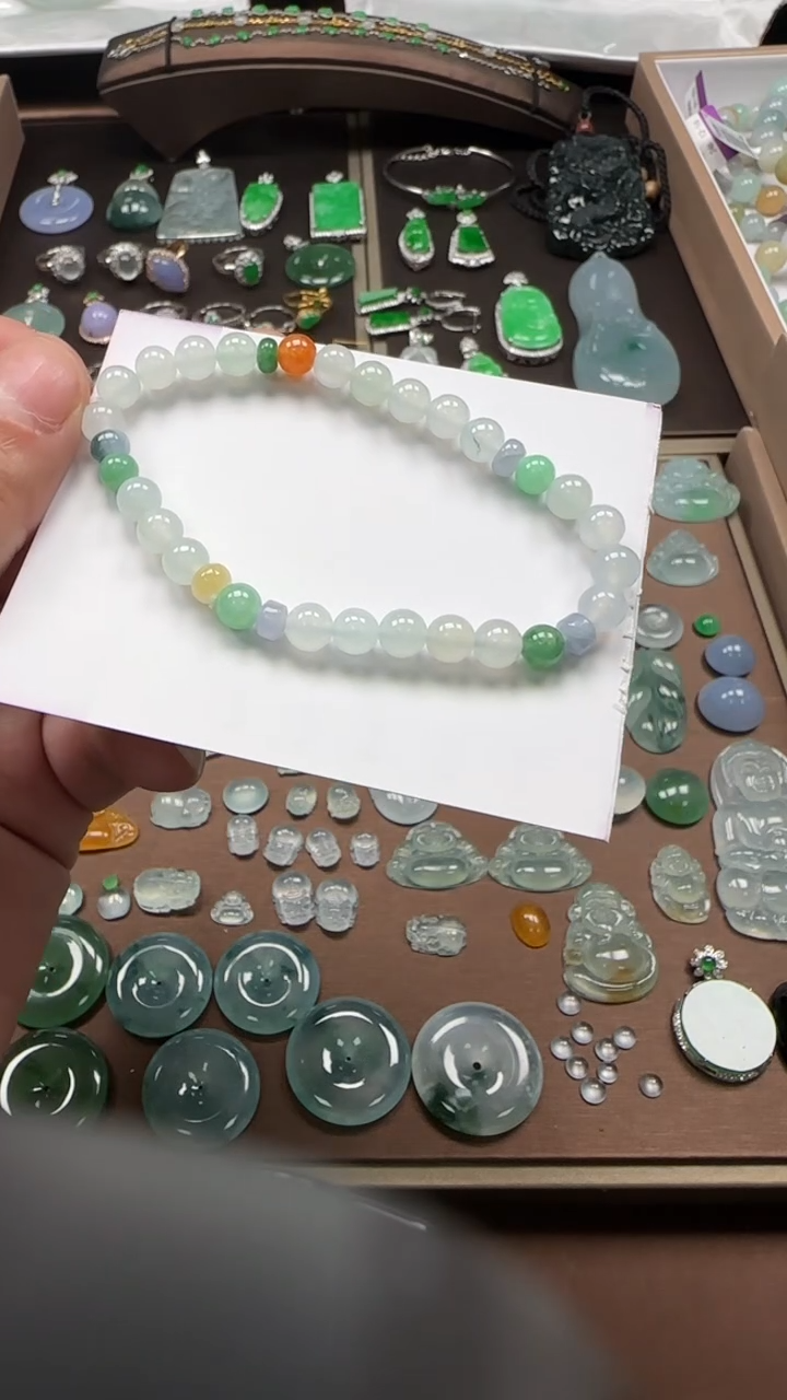 【闪购商品】翡翠项圈未镶嵌手串卡6