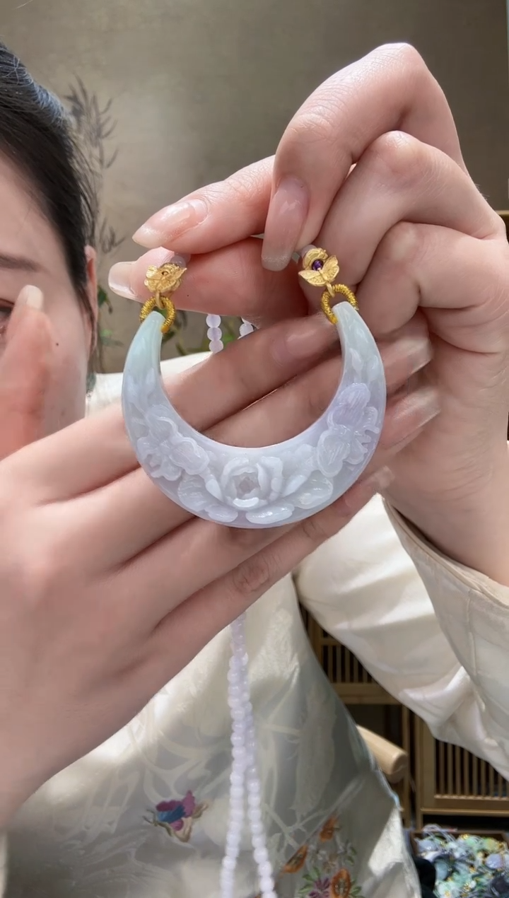 【闪购商品】翡翠耳饰未镶嵌吊坠