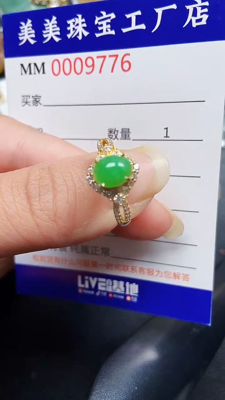 颈饰银S925镶嵌翡翠9776