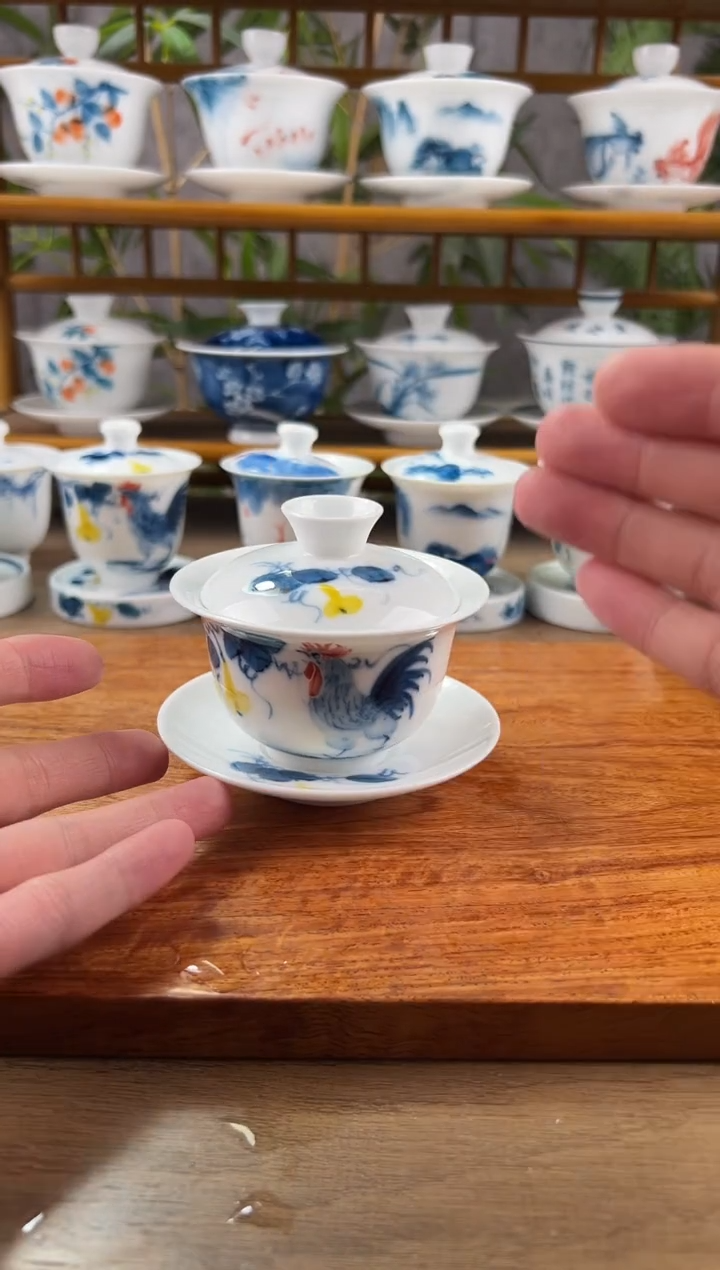 【闪购商品】微瑕公鸡130ml三才盖碗