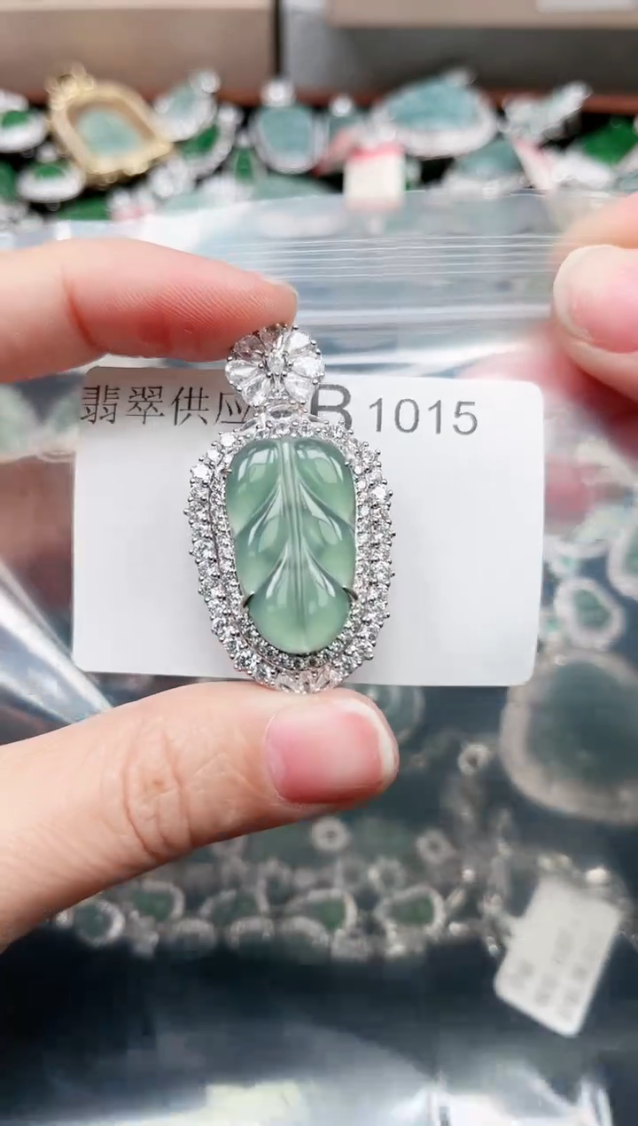 【闪购商品】翡翠颈饰未镶嵌1015赠皮绳