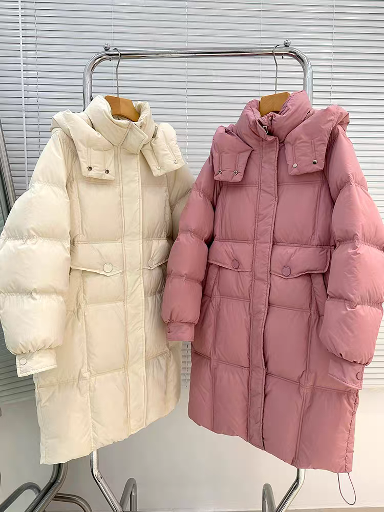 2025新款羽绒服女韩版长款连帽宽松新款百搭休闲厚款羽绒服外套女