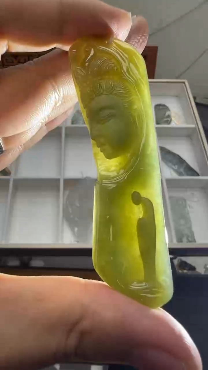 【闪购商品】翡翠挂件未镶嵌国雕谢林工（定制退货扣1000元）