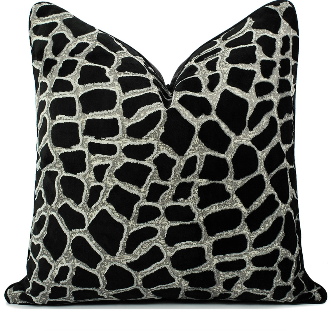 百搭提花割绒黑白色抱枕