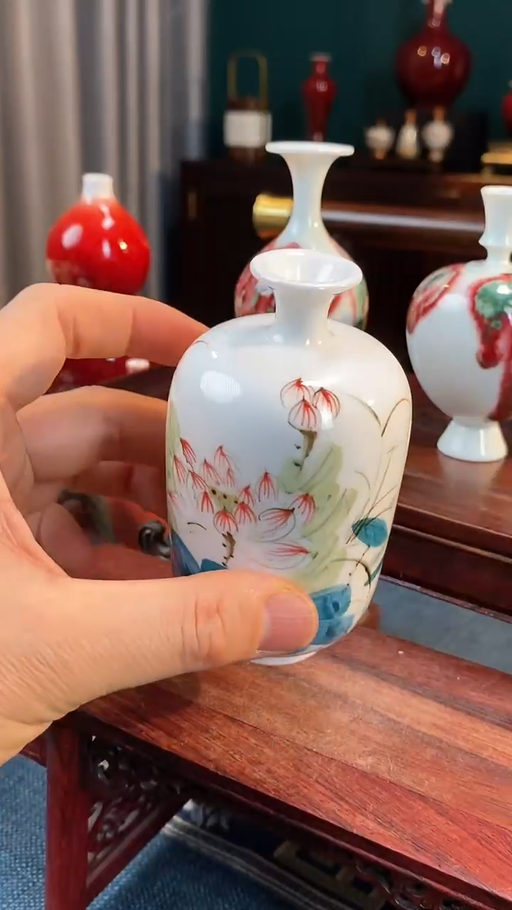 【闪购商品】摆件釉下五彩纯手工手绘原创瓷器