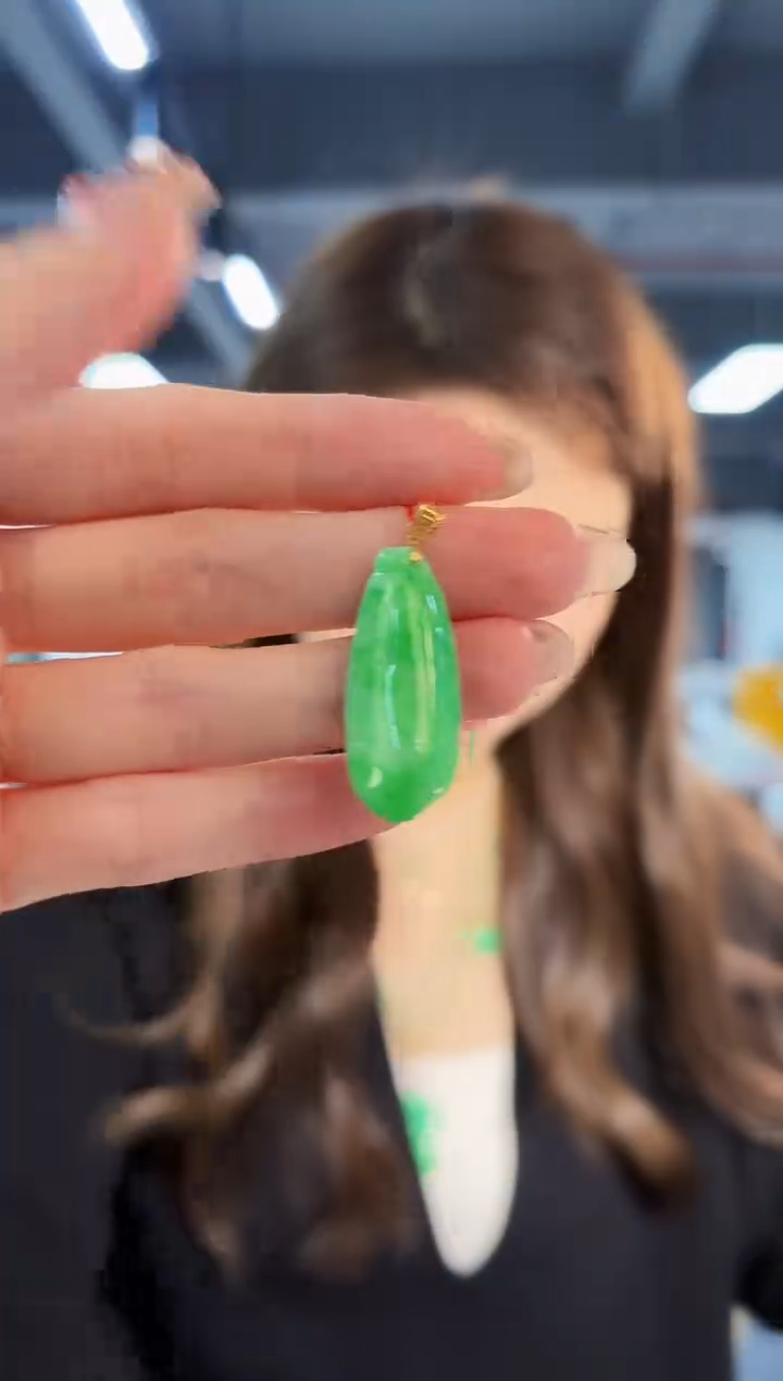 【闪购商品】翡翠颈饰18K金镶嵌缅料A货/支持复检/一件