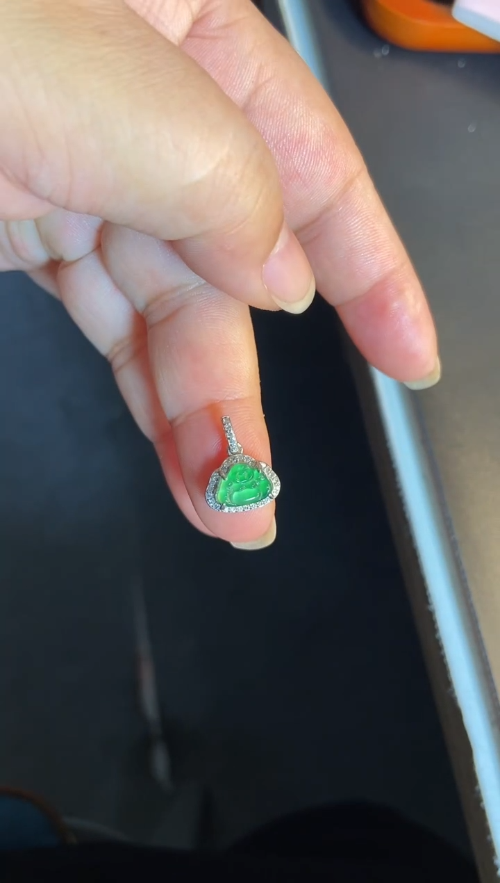 吊坠(不含链)银S925镶嵌翡翠1