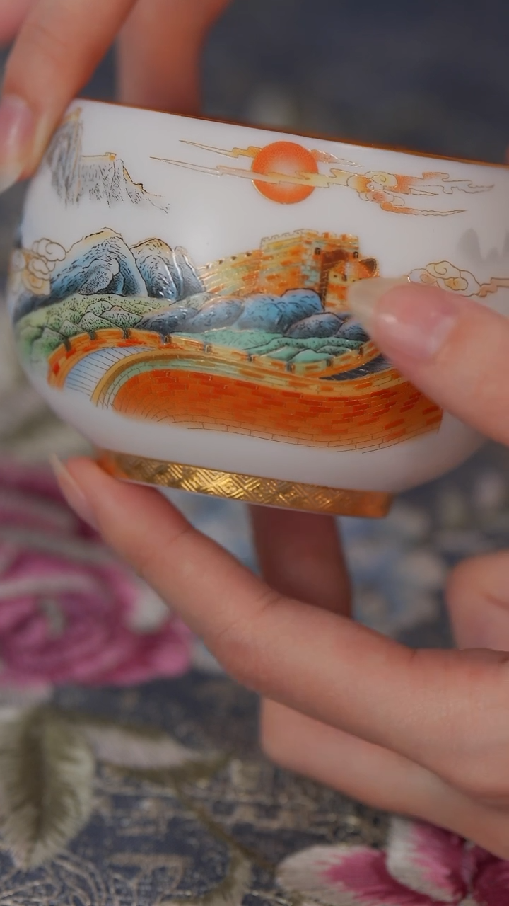 【闪购商品】【鎏金万里长城杯】【蓝12西泠礼盒】