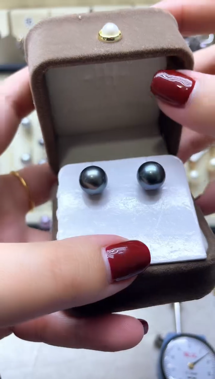 【闪购商品】海水珍珠耳钉银S925镶嵌耳钉