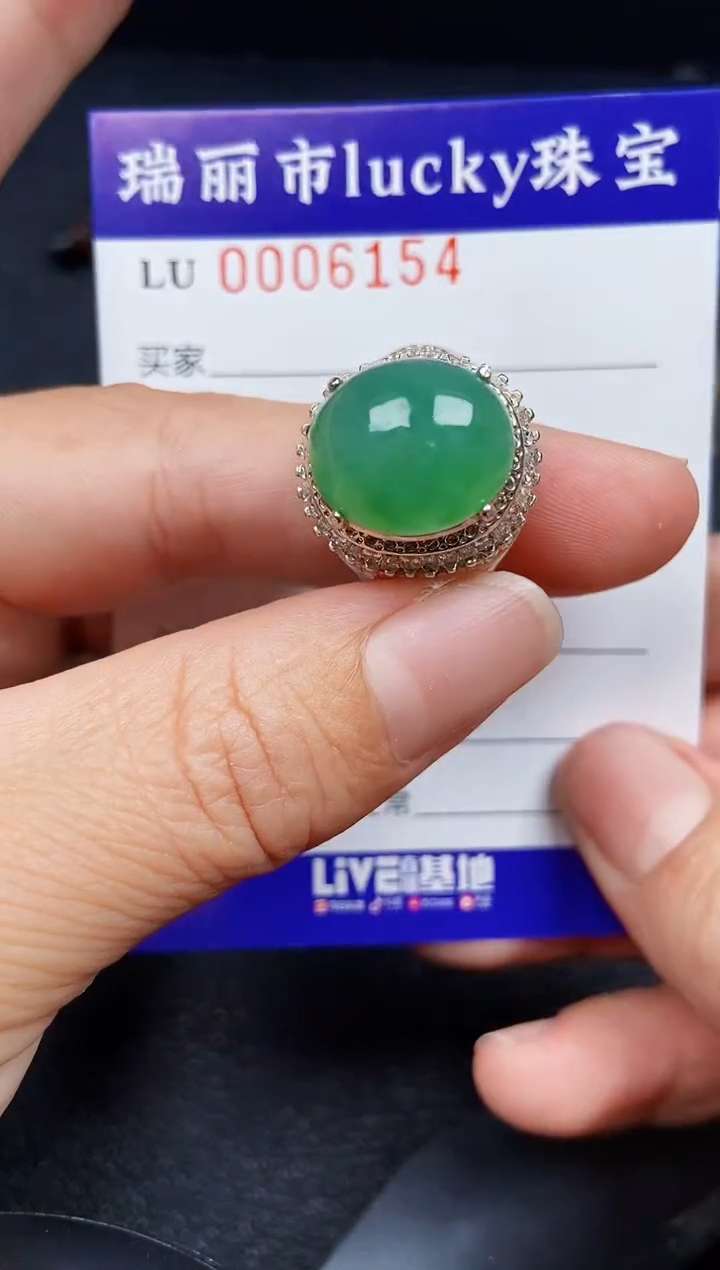 翡翠未镶嵌颈饰6154铜托