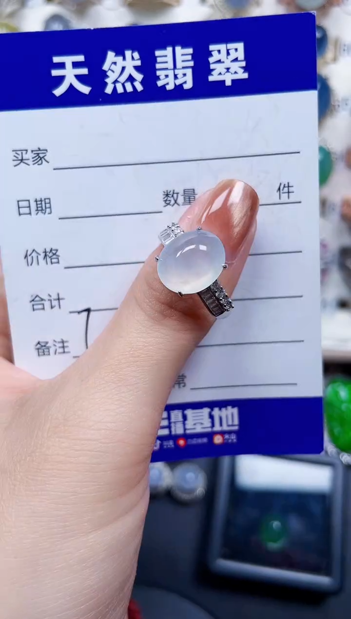银S925镶嵌戒指翡翠71