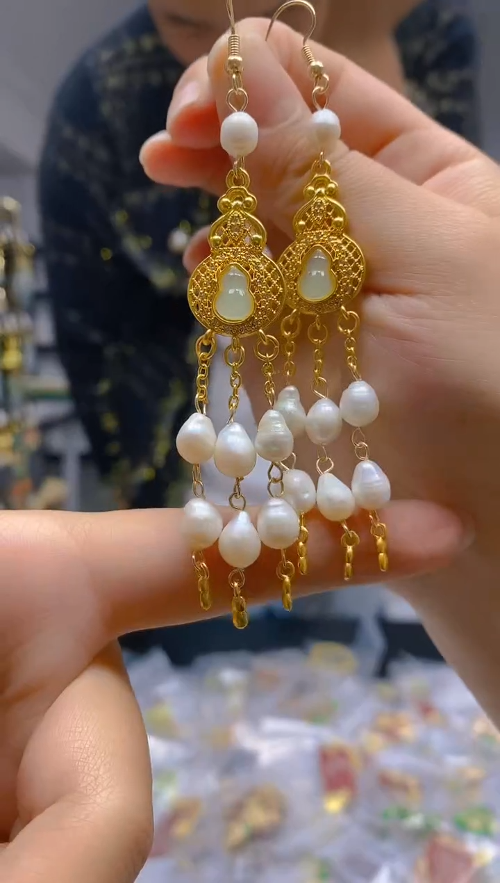 【闪购商品】淡水珍珠耳饰合金0169珍珠耳饰