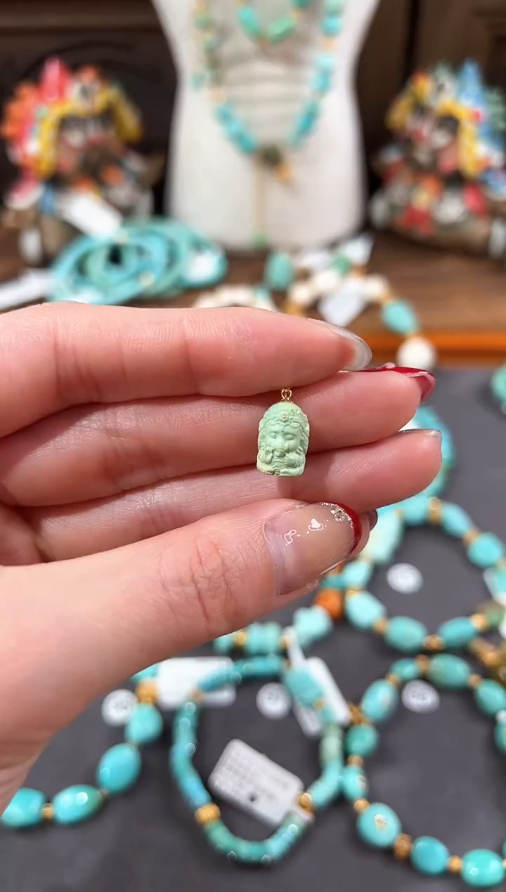 【闪购商品】绿松石提溜18K金镶嵌绿松石提溜