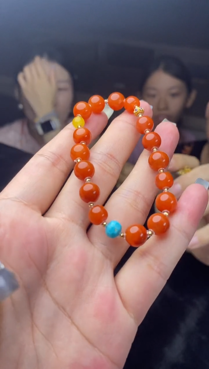 手串18K金镶嵌南红玛瑙多样性-手串-S3837