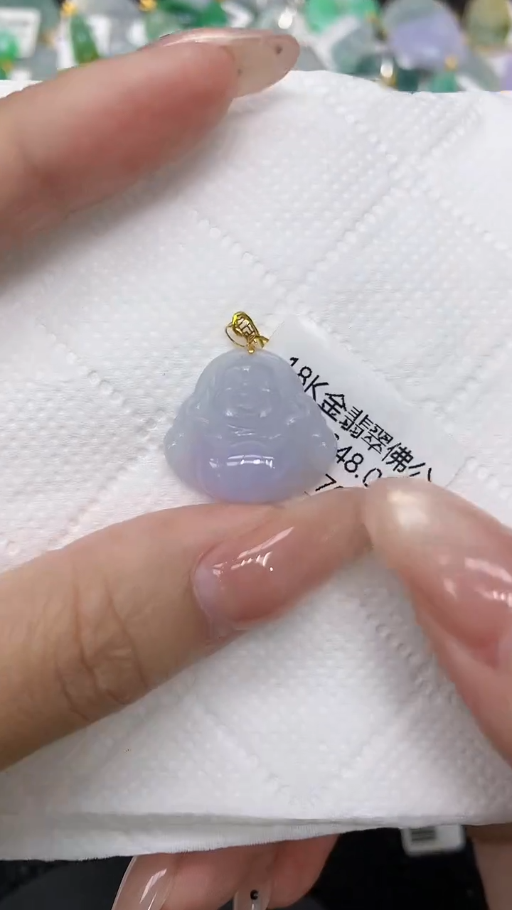 颈饰18K金镶嵌翡翠11111111111