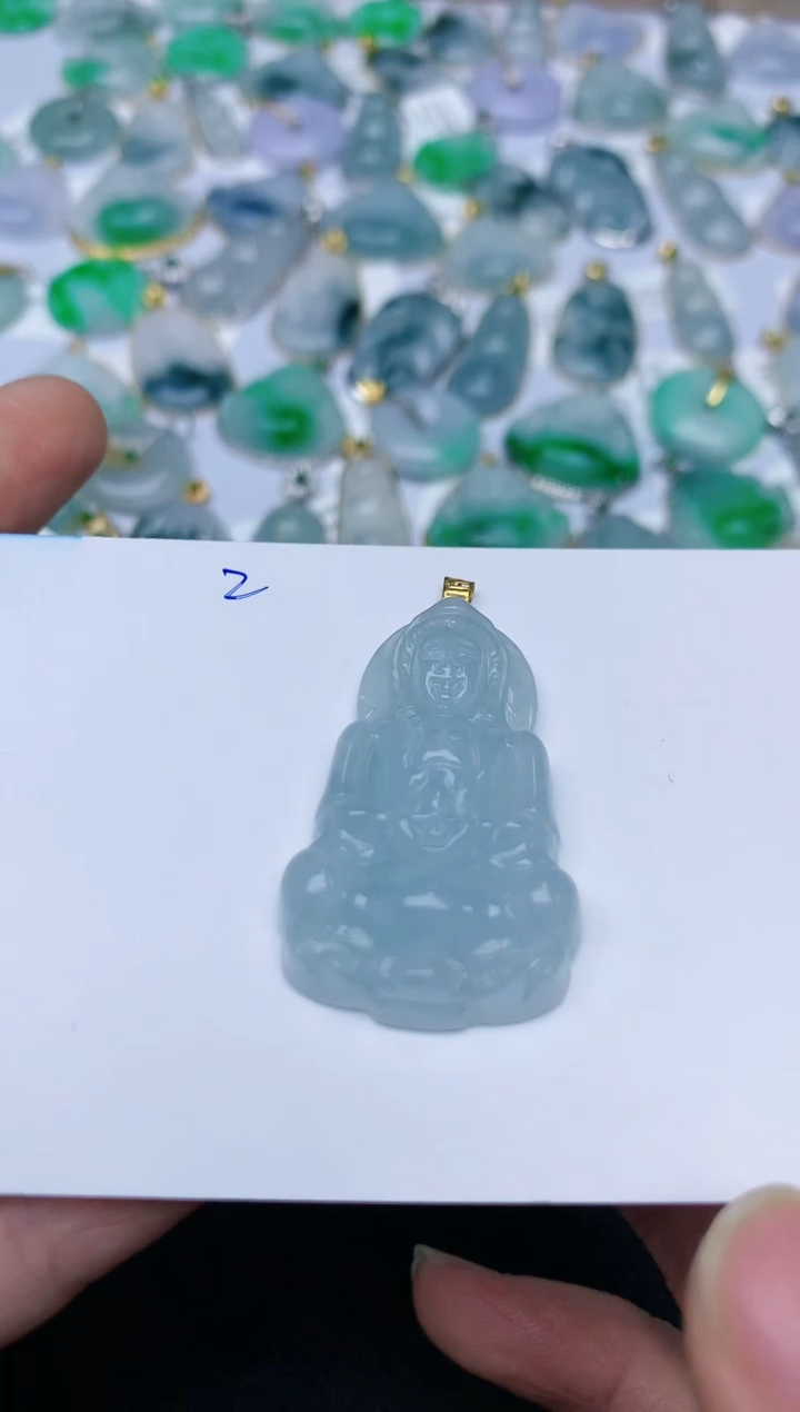 【闪购商品】翡翠颈饰18K金镶嵌天然翡翠A货    