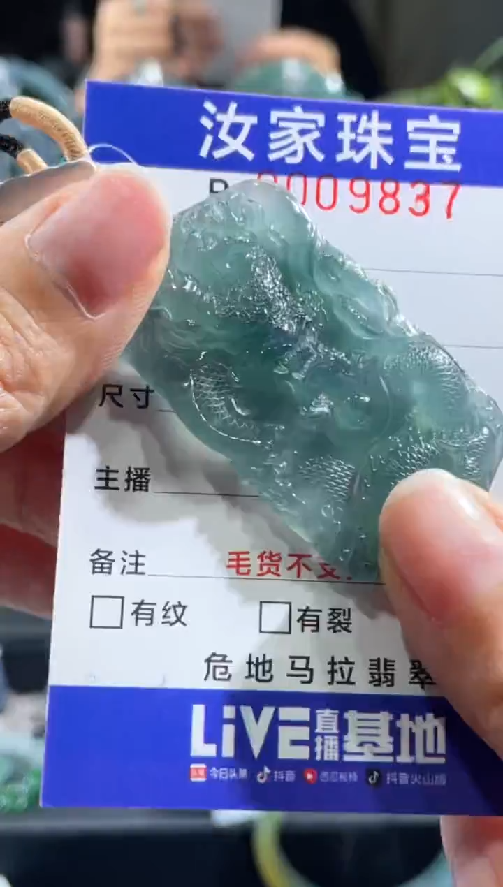 未镶嵌挂件翡翠9837