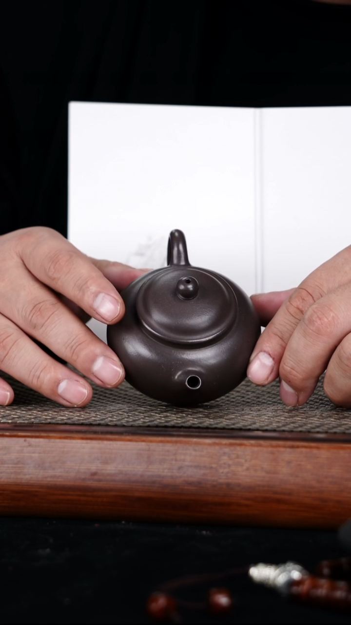 茶壶紫砂原矿紫泥潘壶160cc