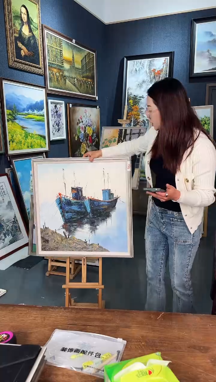 【闪购商品】油画14号 50*60 帆船-手绘油画