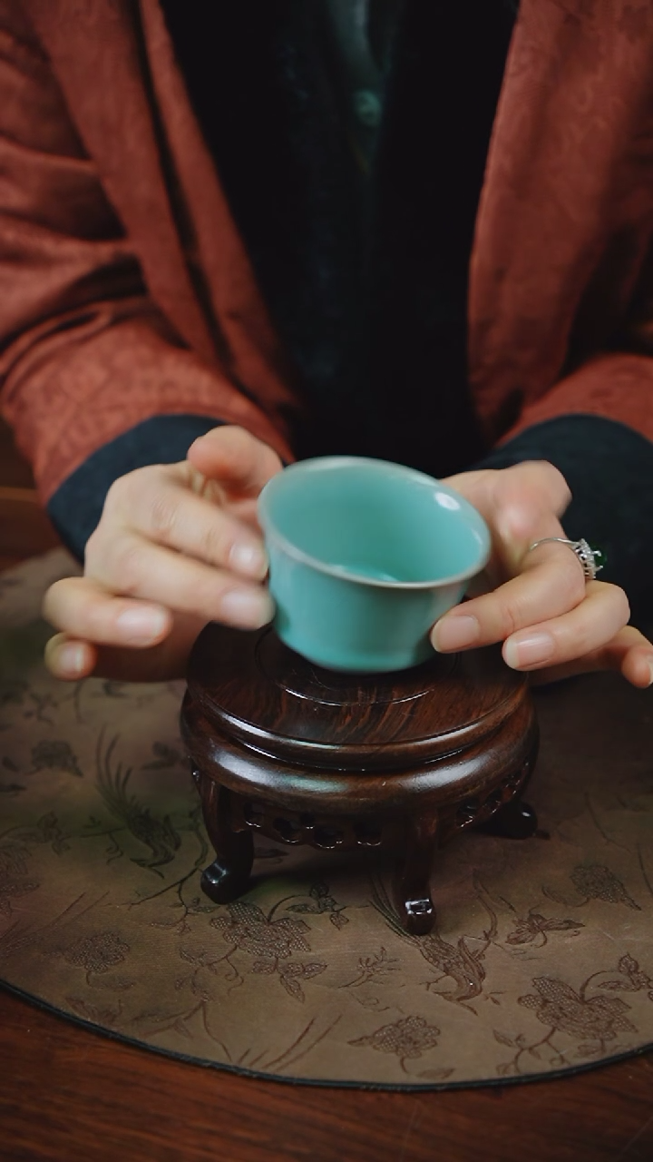 【闪购商品】杯6汝瓷纯手工小马蹄杯