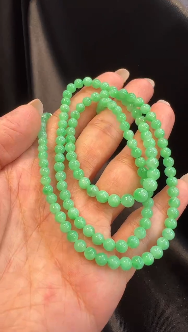 颈饰未镶嵌翡翠珠链