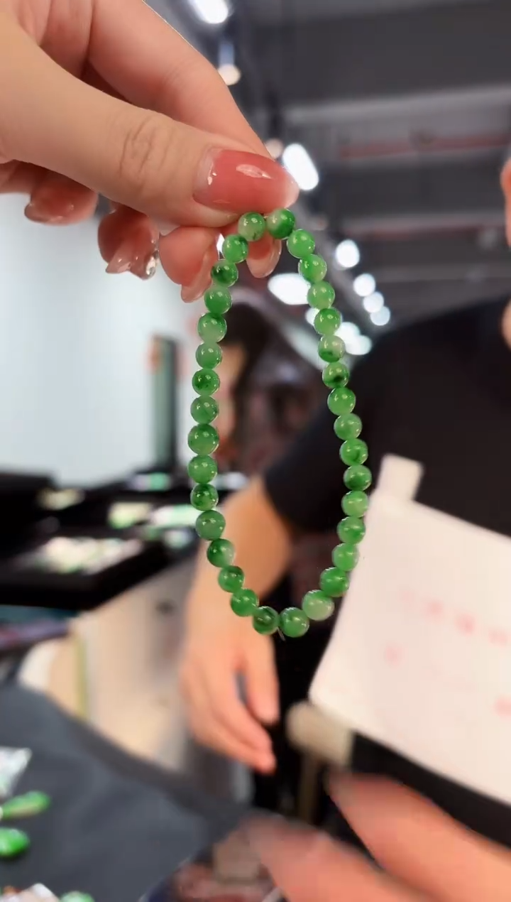 【闪购商品】翡翠手链未镶嵌 缅料A货/支持复检/一件