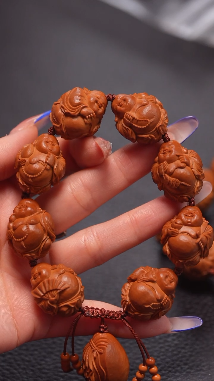 手串橄榄核2.2钻面弥勒